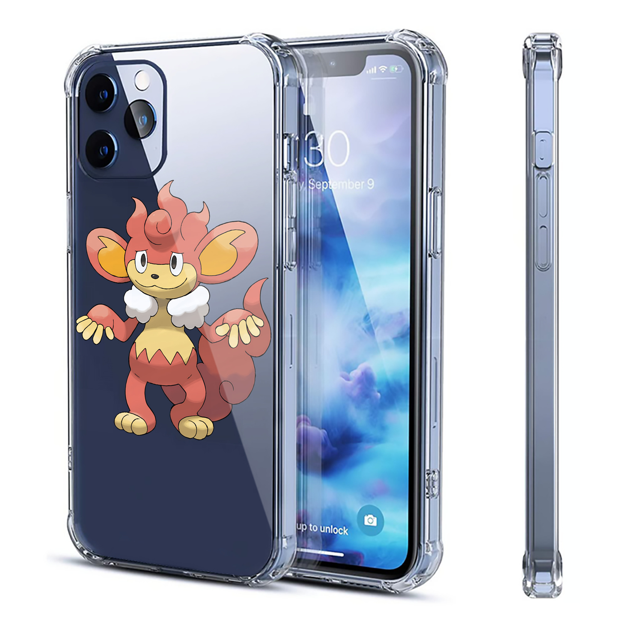 （画像用） ポケットモンスター Pokémon 【iPhone 12シリーズ対応】透明スマホケース（クリアソフトケース）